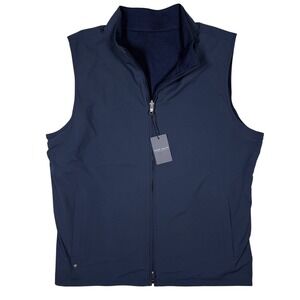 NWT PETER MILLAR Ryder Reversible Vest, Golf Vest, Performance, Navy, Size Large